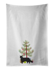 NEW Black Chantilly Tiffany Cat Christmas Kitchen Towel Set of 2 White Dish Towels Decorative Bathroom Hand towel for Hand, Face, Hair, Yoga, Tea